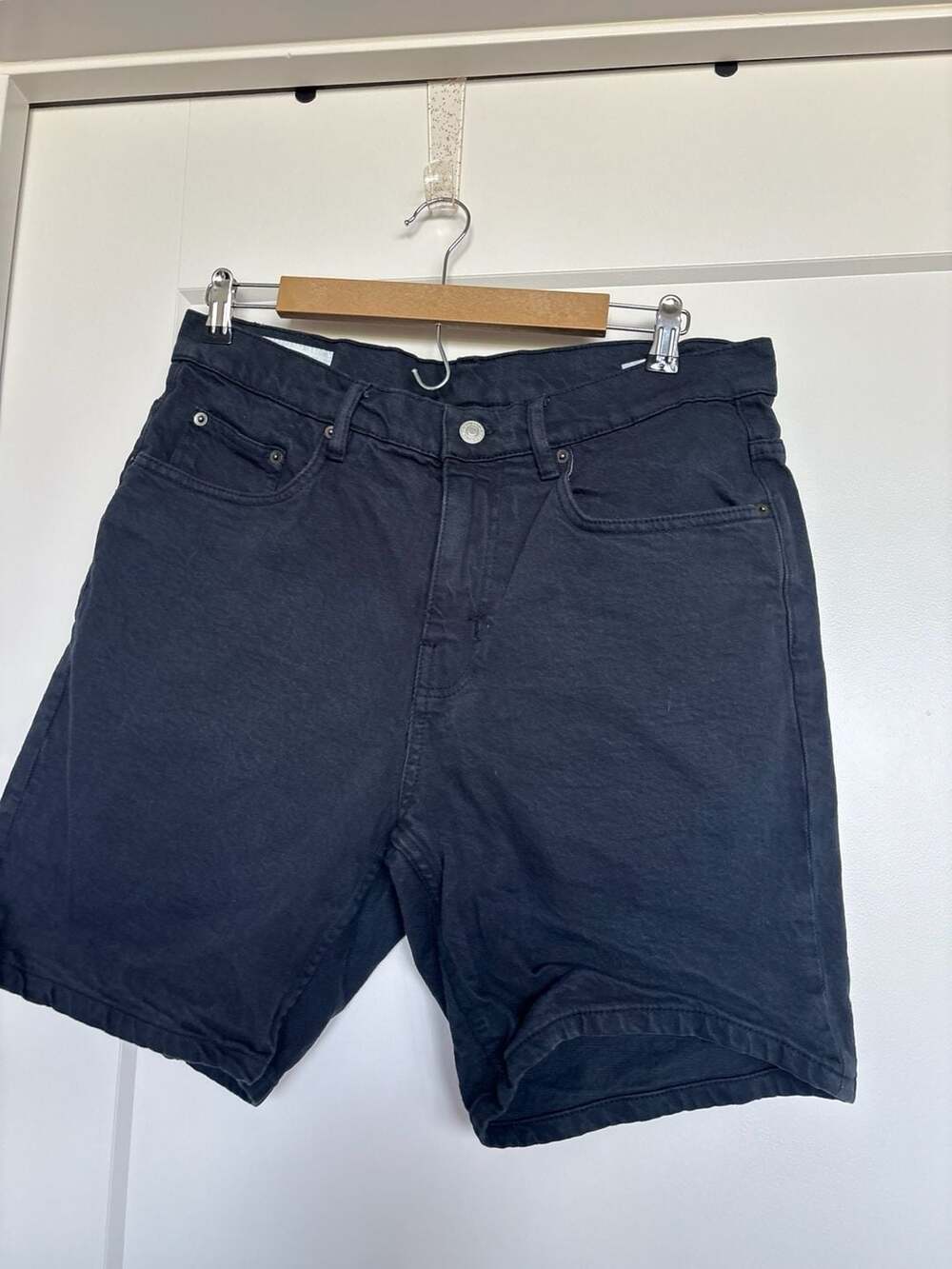 Zara Black Denim Bermuda Shorts
